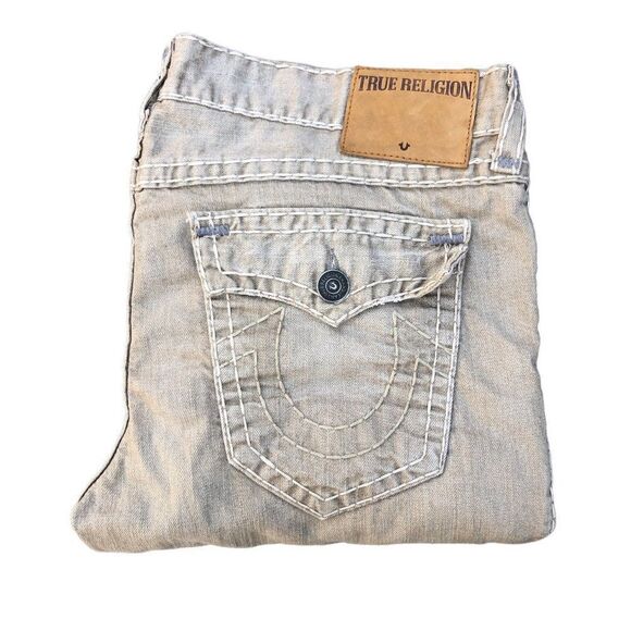 RARE True Religion Jeans Size 42 RICKY FLAP T Brown - Picture 7 of 12